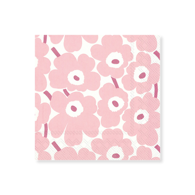 Marimekko Pieni Unikko Light Rose Cocktail Napkins (20 pack)