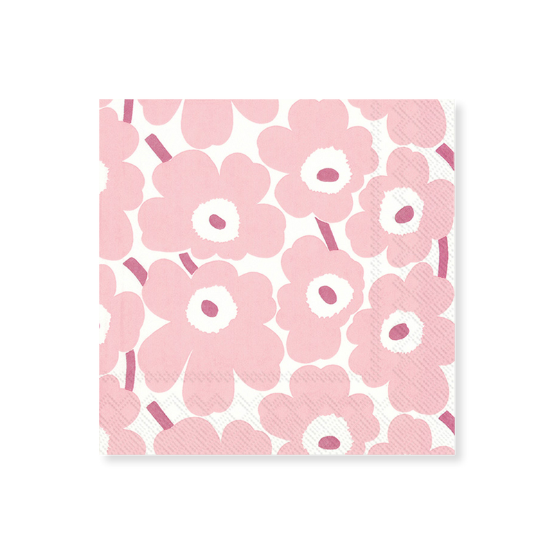 Marimekko Pieni Unikko Light Rose Cocktail Napkins (20 pack)