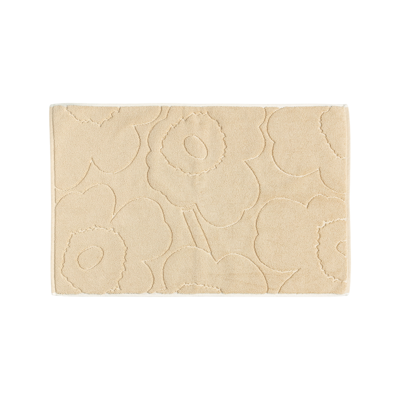 Marimekko Piirto Unikko Bath Mat, straw/off-white