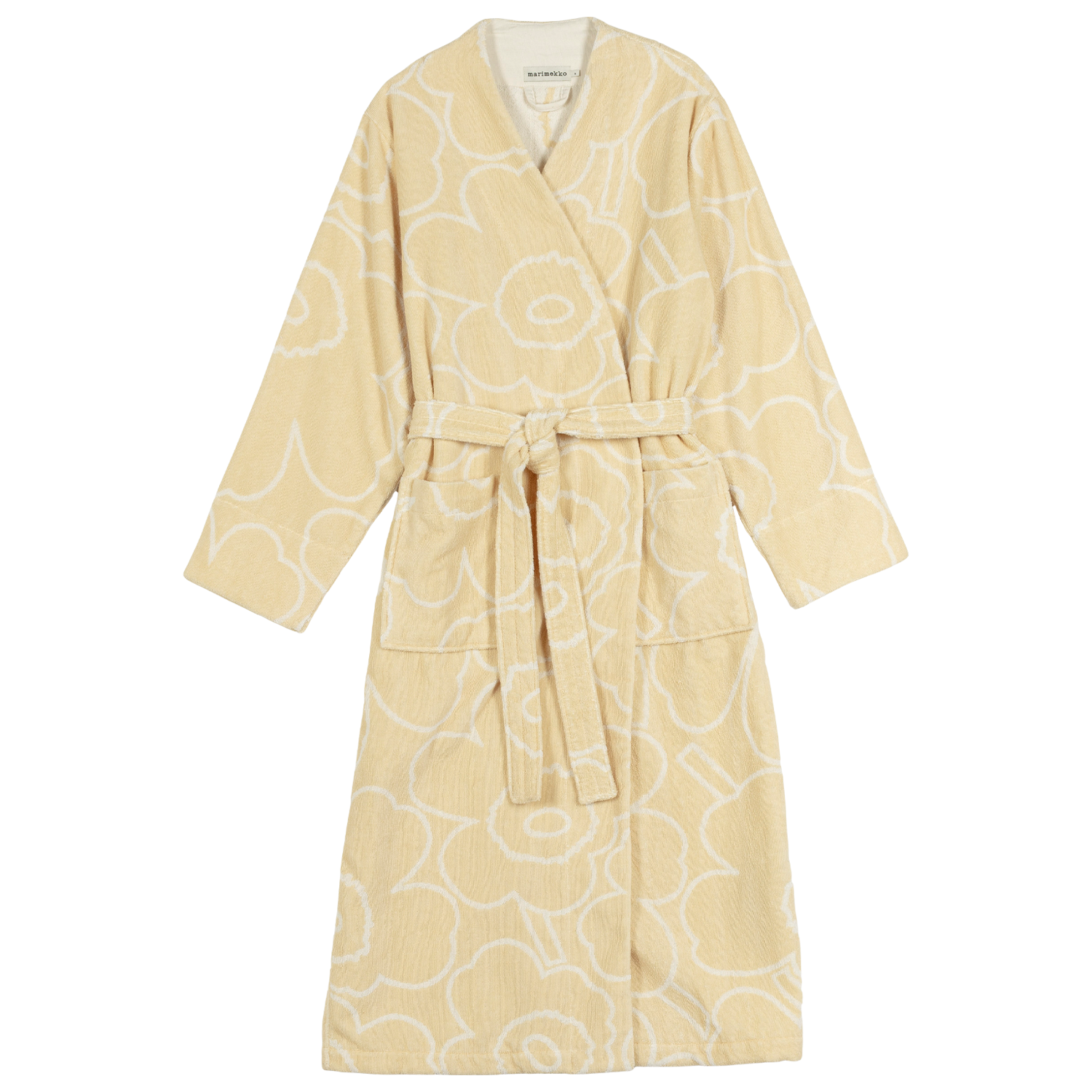 Straw Robe Marimekko Piirto Unikko Bath Robe, straw/off-white – Touch of Finland