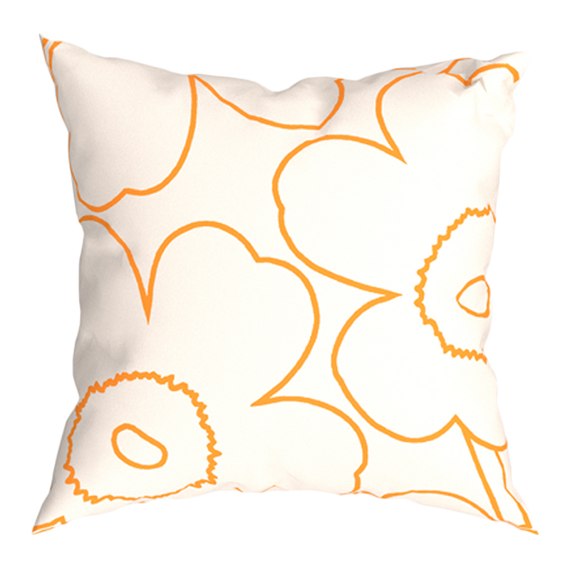 Marimekko Piirto Unikko Cushion Cover, off-white/peach