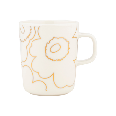 Marimekko Piirto Unikko Mug, white/gold