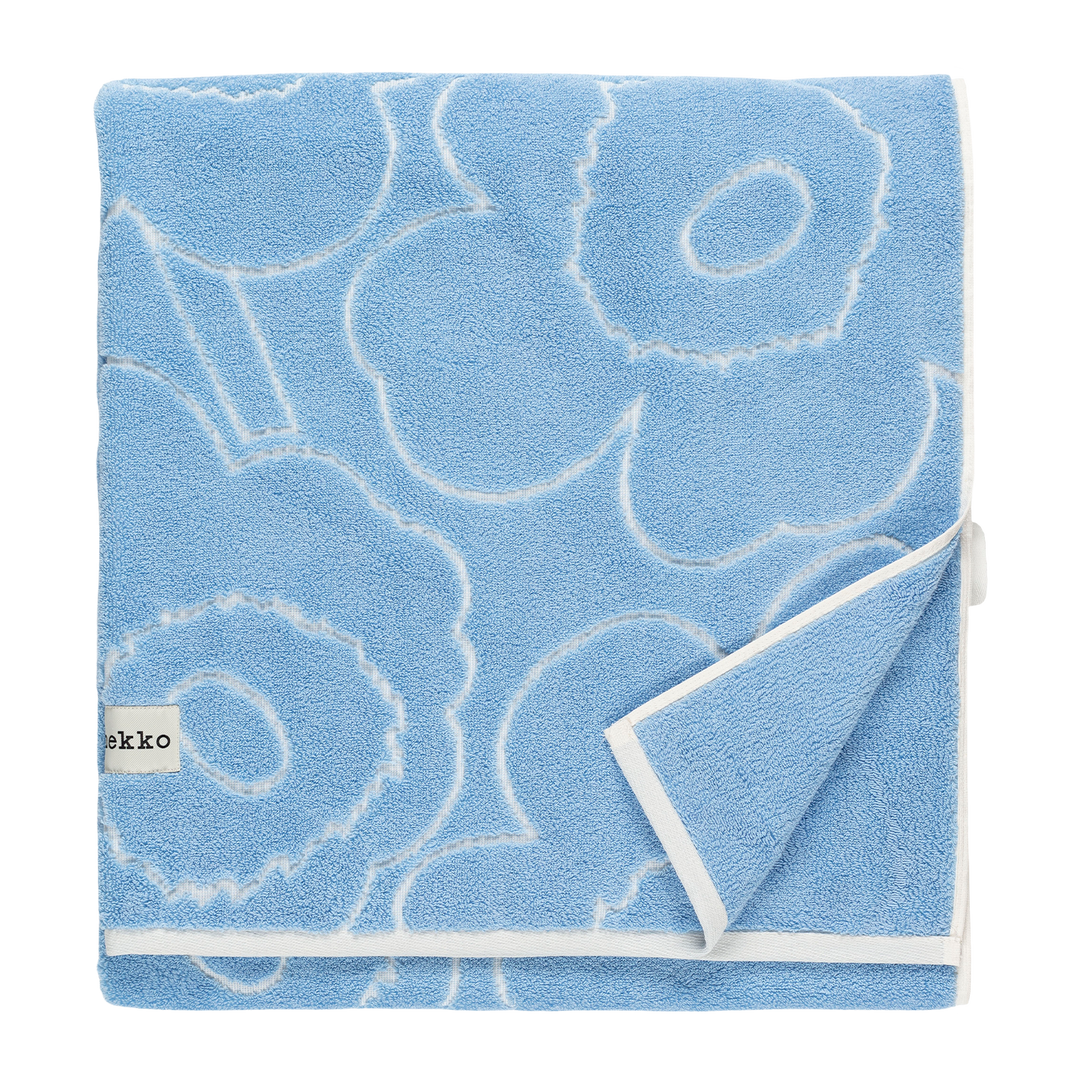Marimekko Piirto Unikko Oversized Bath Towel, lt.blue/off