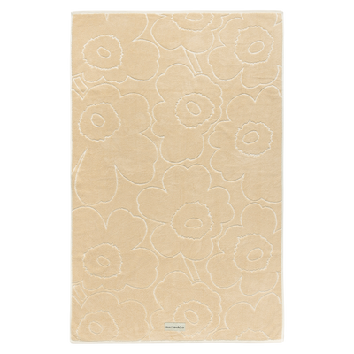 Marimekko Piirto Unikko Oversized Bath Towel, straw/off-white