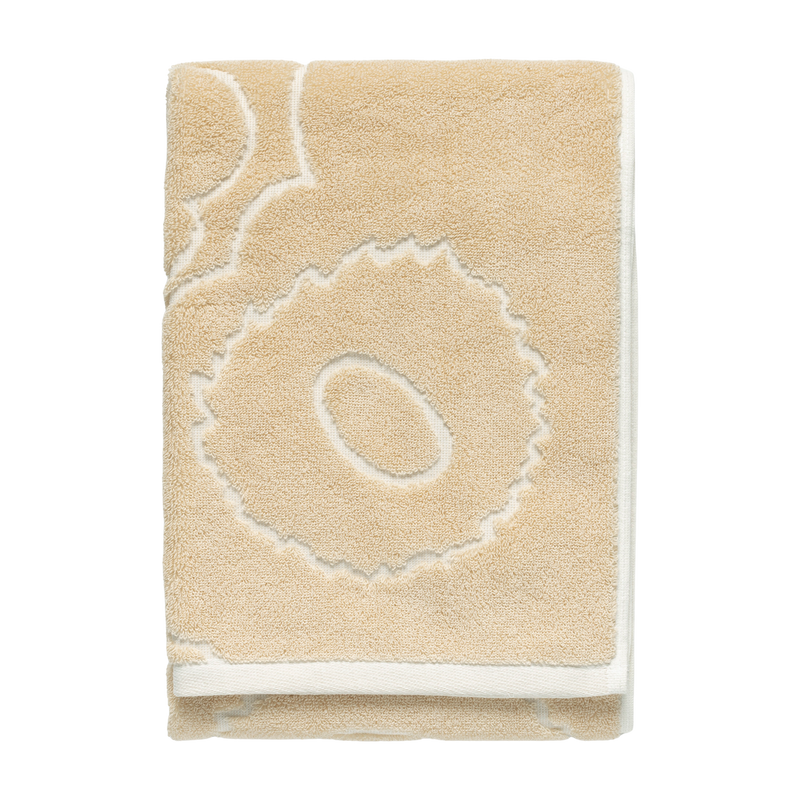 Marimekko Piirto Unikko Oversized Hand Towel, straw/off-white