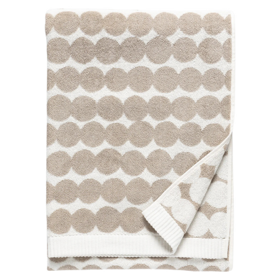 Marimekko Räsymatto Bath Towel, beige/white