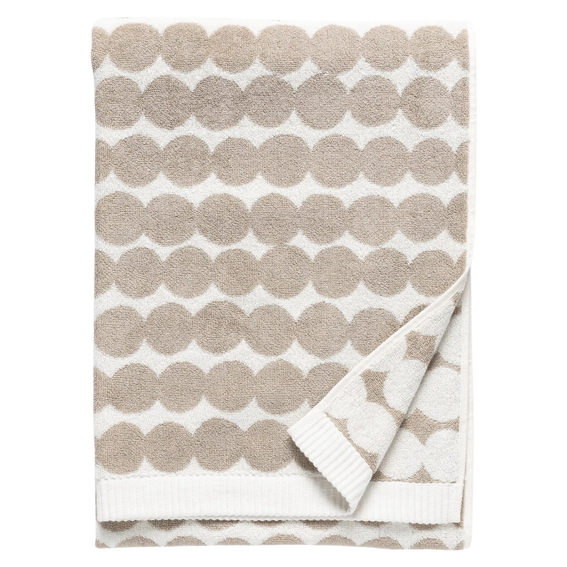 Marimekko Räsymatto Bath Towel, beige/white