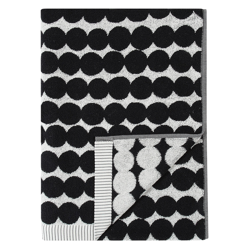 Marimekko Räsymatto Bath Towel, white/black