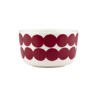 Marimekko Rasymatto Dessert Bowl, dk.red/off-white