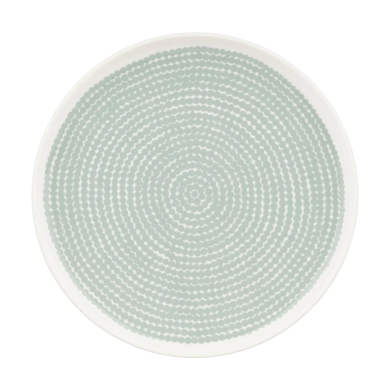 Marimekko Rasymatto Dinner Plate, sage/off-white