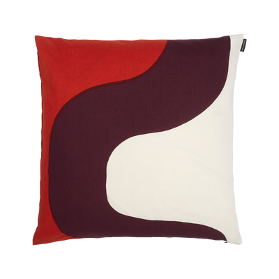 Marimekko Seireeni Cushion Cover burgundy red cotton