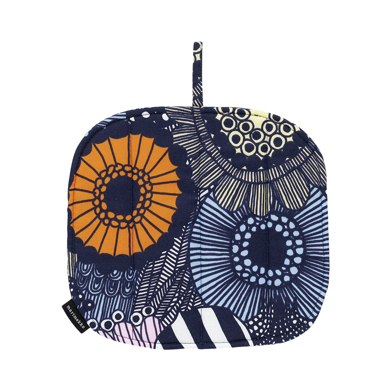 Marimekko Siirtolapuutarha Pot Holder, white/lt.yellow/orange/lt.blue