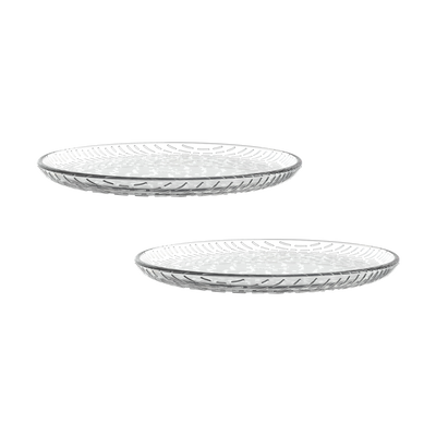 Marimekko Syksy Clear Glass Plates (Set of 2)