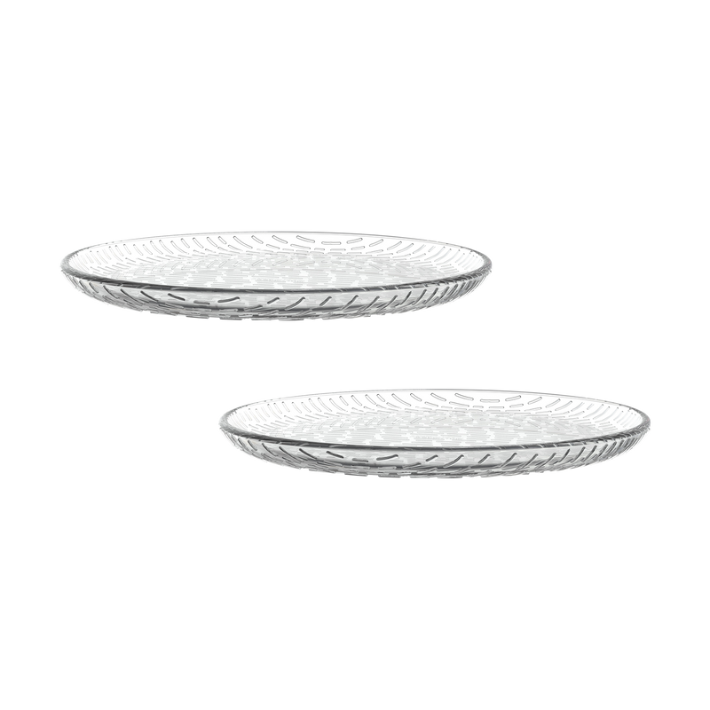 Marimekko Syksy Clear Glass Plates (Set of 2)