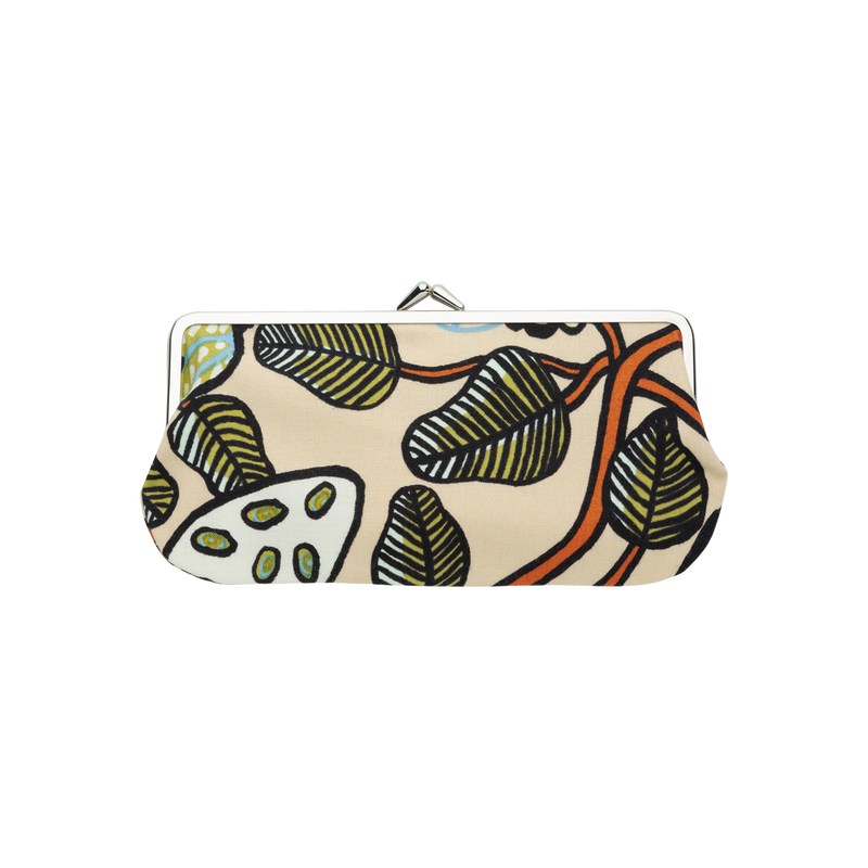 Marimekko Tiara Medium Coin Purse, sand/orange/green