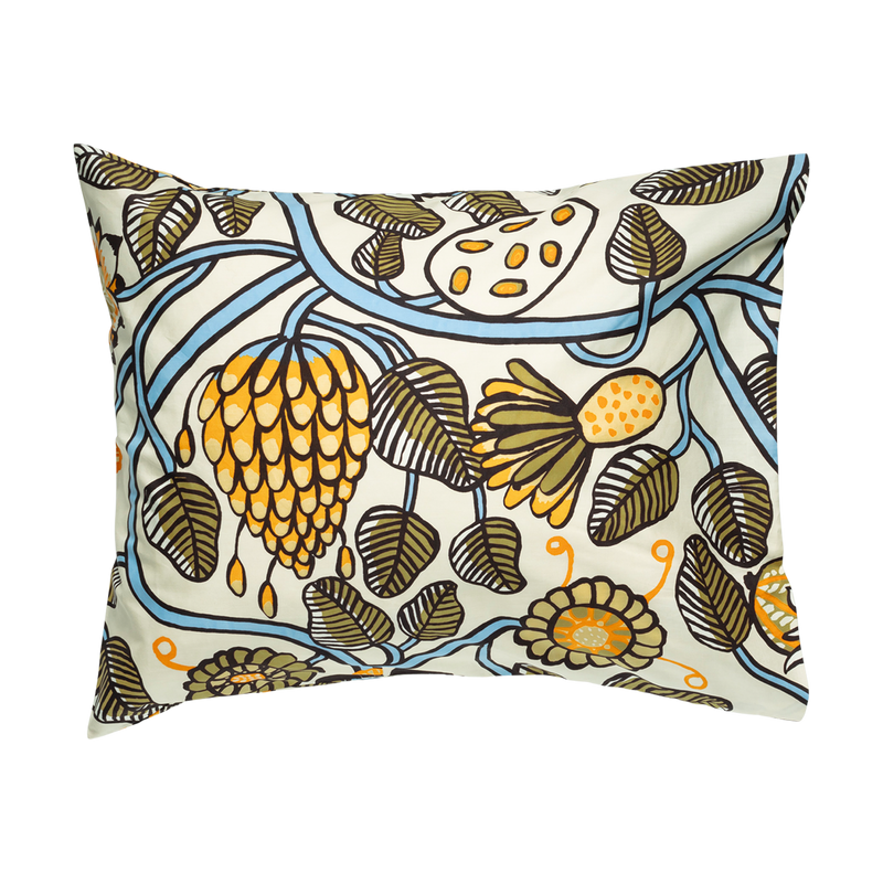Marimekko Tiara Pillow Case, sand/blue/green
