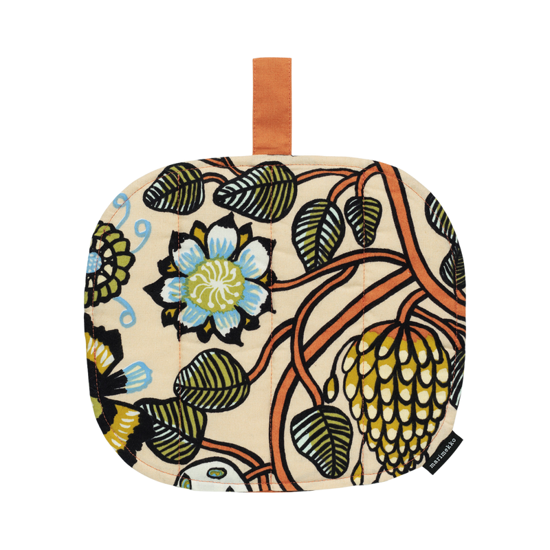 Marimekko Tiara Pot Holder, sand/orange/green