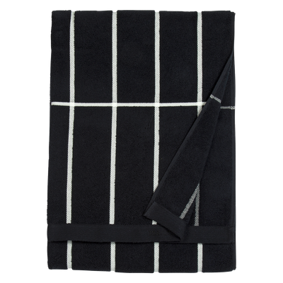 Marimekko Tiiliskivi Bath Towel, black/white