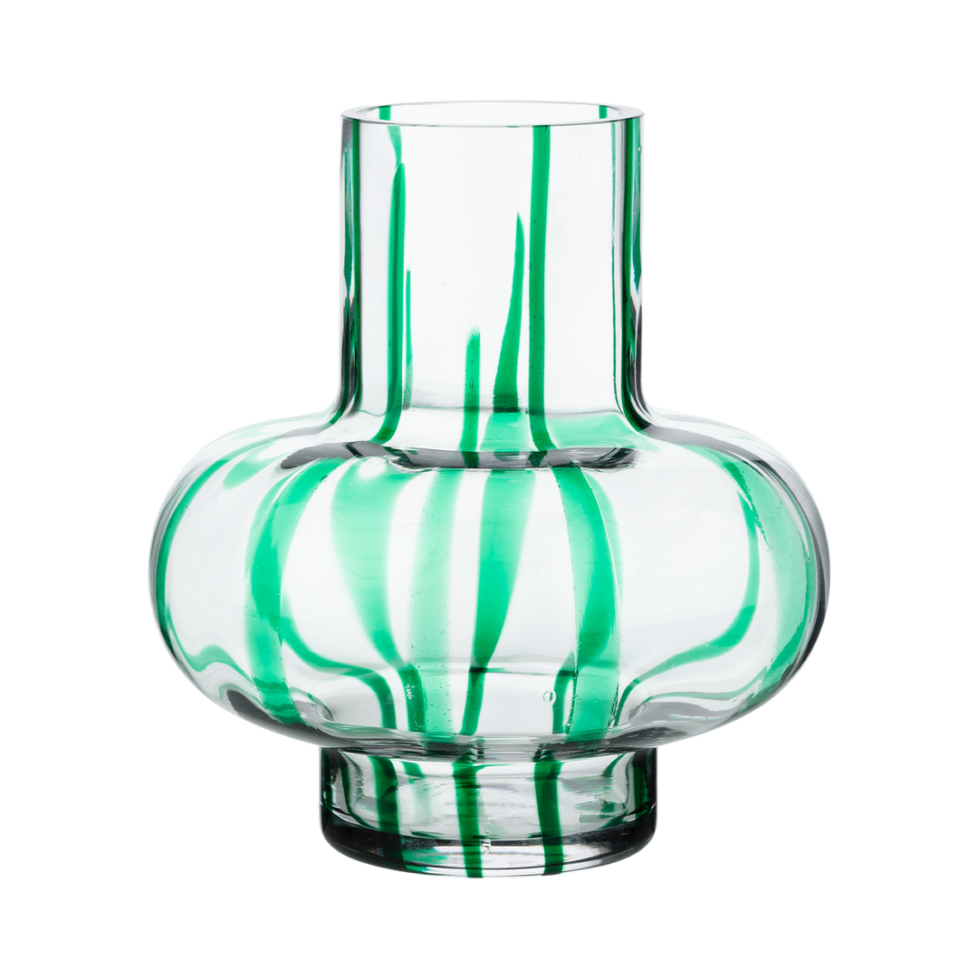 marimekko マリメッコ フラワーベース Umpu glass vase Marimekko Umpu Vase, clear/green – Touch of Finland