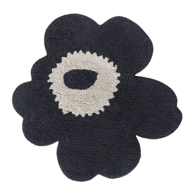 Marimekko Unikko Bath Mat, charcoal/off-white