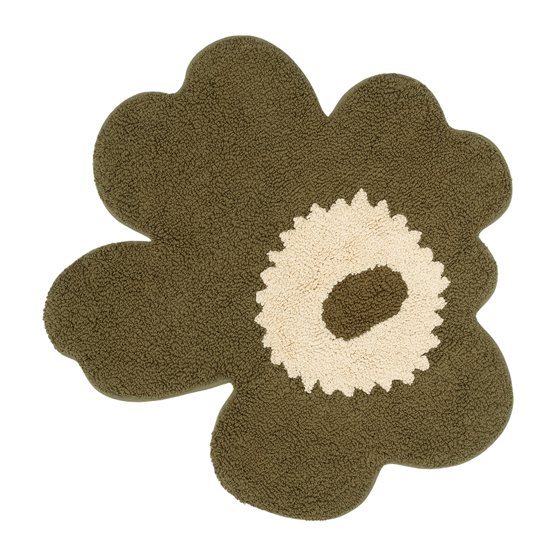 Marimekko Unikko Bath Mat, green umber