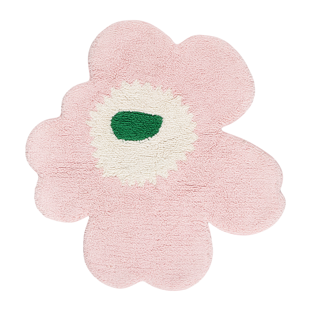 Marimekko Unikko Bath Mat, lt.pink/off-white/green – Touch of Finland