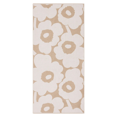 Marimekko Unikko Bath Towel, beige/white