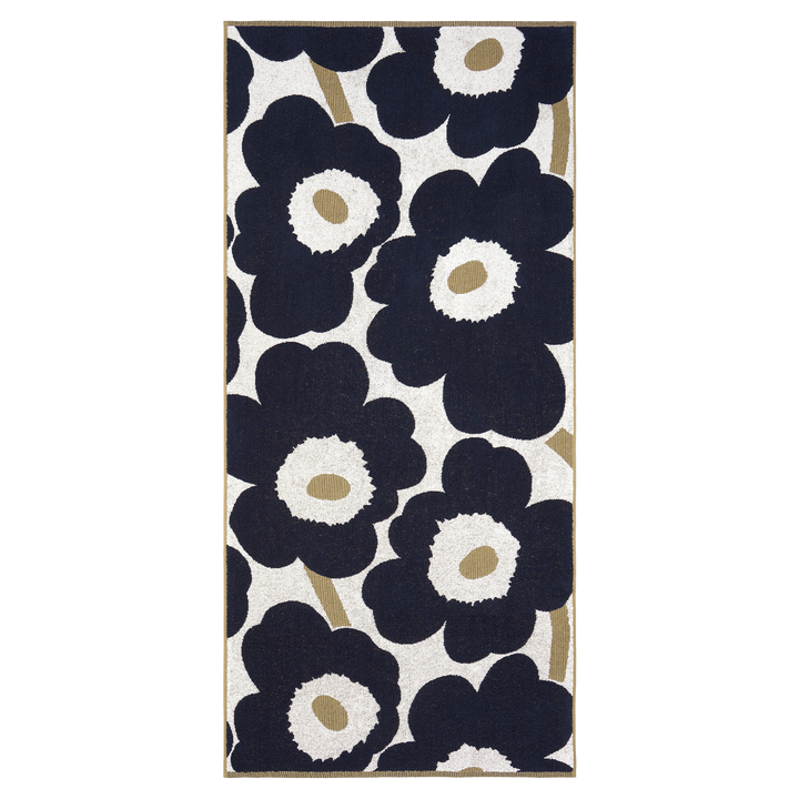 Marimekko Unikko Bath Towel, gold/white/dark blue – Touch of