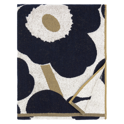 Marimekko Unikko Bath Towel, gold/white/dark blue