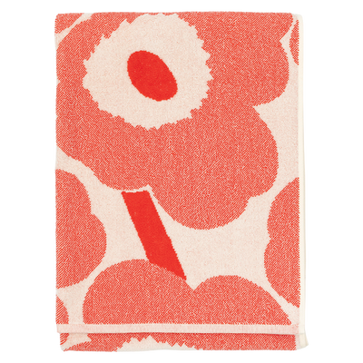 Marimekko Unikko Bath Towel, off-white/or.red