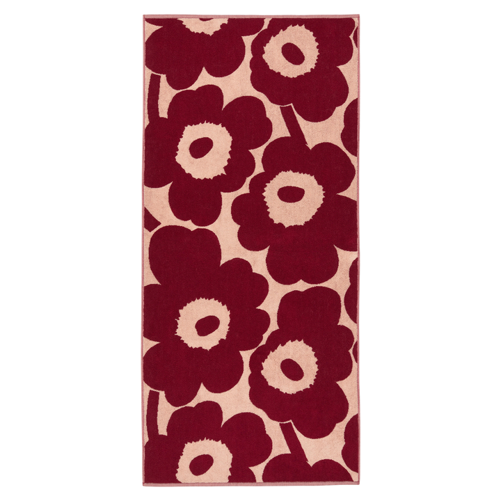 Marimekko Unikko Bath Towel, pink/dk.cherry – Touch of Finland