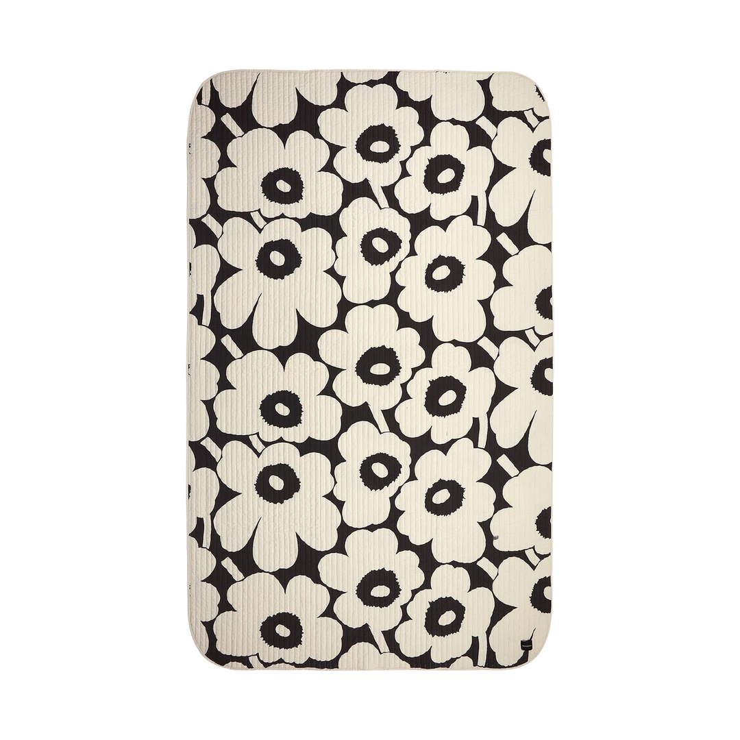 Marimekko Unikko Bedspread / Blanket, off-white/charcoal - 102