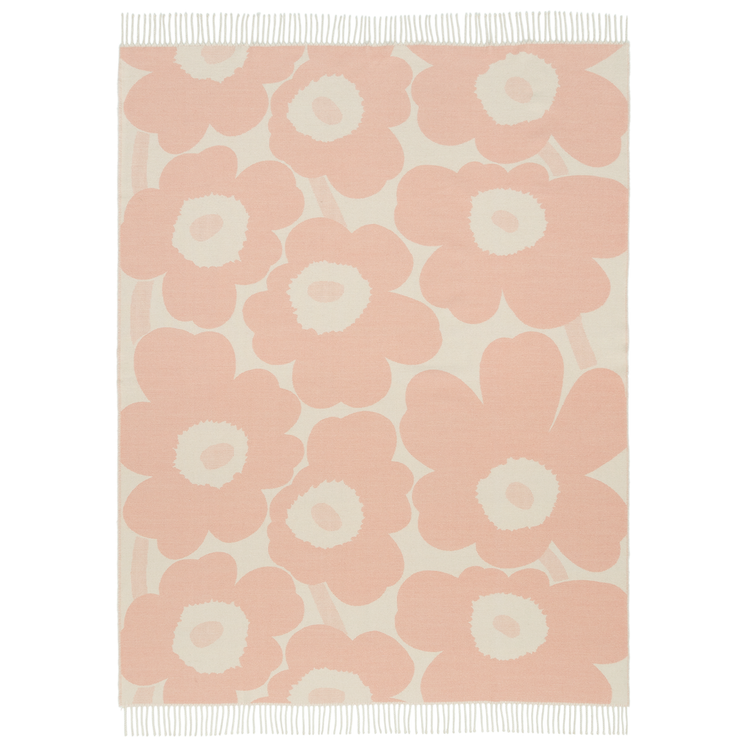 Marimekko Unikko Blanket, pink/cream – Touch of Finland