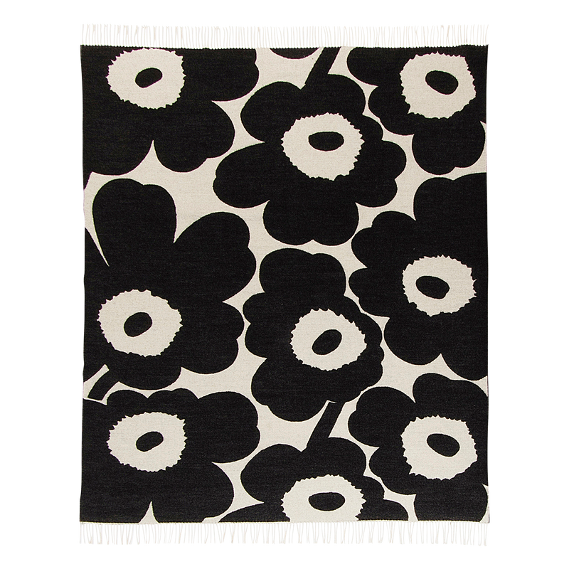 Marimekko Unikko Blanket, white/black