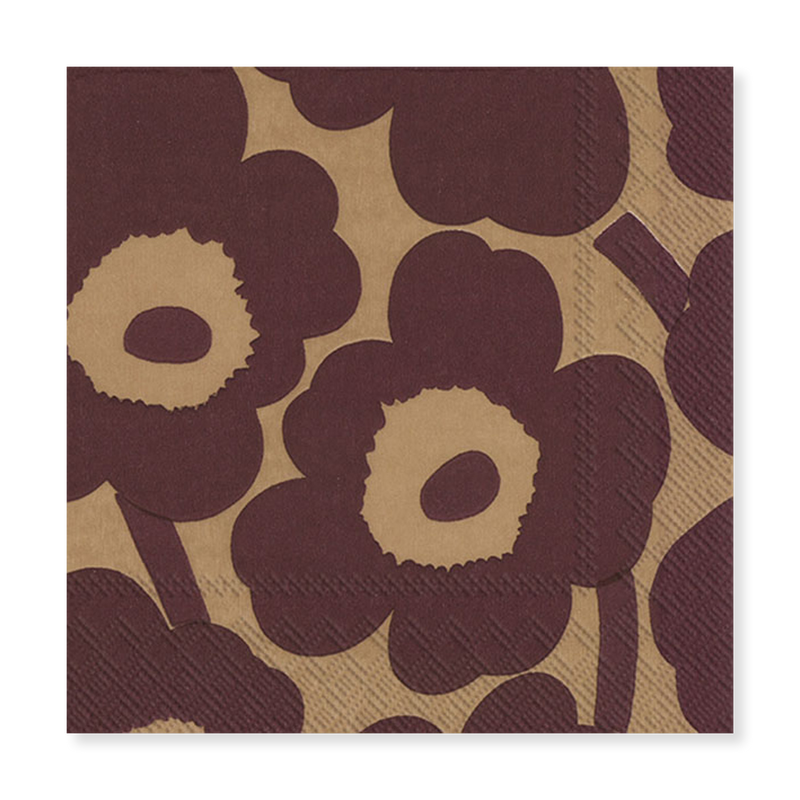 Marimekko Unikko Bordeaux Lunch Napkins (20 Pack)