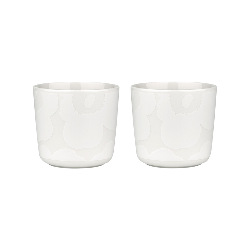 Marimekko Unikko Coffee Cups off-white/white (Set of 2)