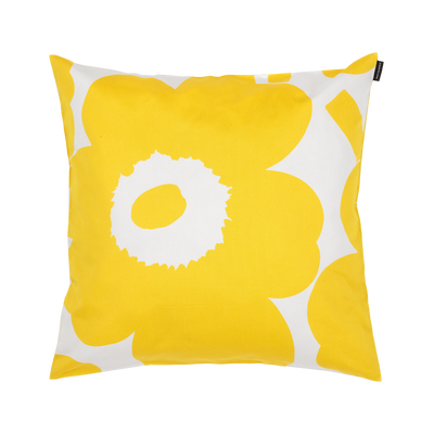 Marimekko Unikko Cushion Cover off white yellow