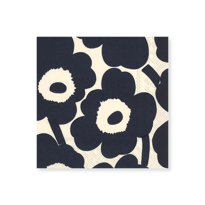 Marimekko Unikko Dark Blue Cocktail Napkins (20 Pack)