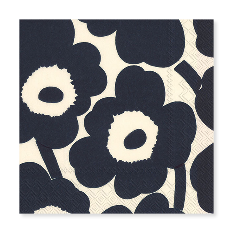 Marimekko Unikko Dark Blue Lunch Napkins (20 Pack)