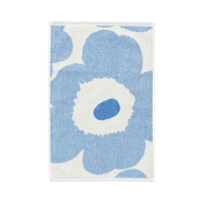 Marimekko Unikko Guest Towel, cream/blue