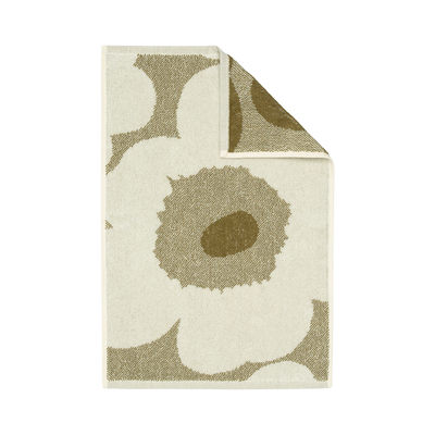 Marimekko Unikko Guest Towel, green umber