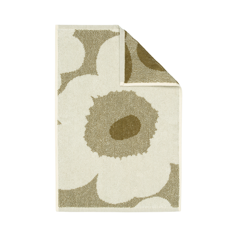 Marimekko Unikko Guest Towel, green umber