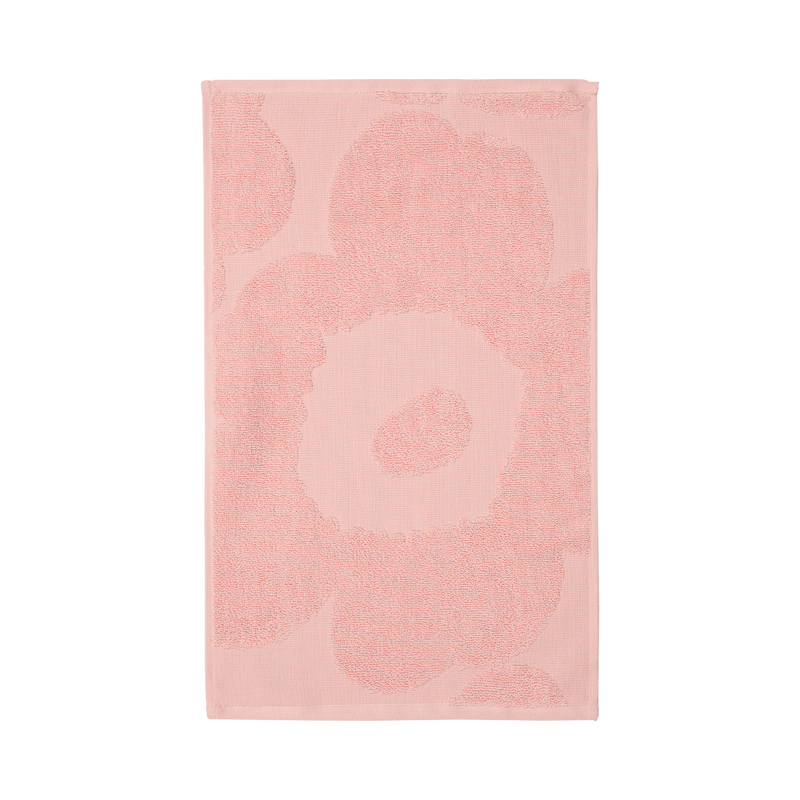 Unfolded Marimekko Unikko Guest Towel, pink/powder