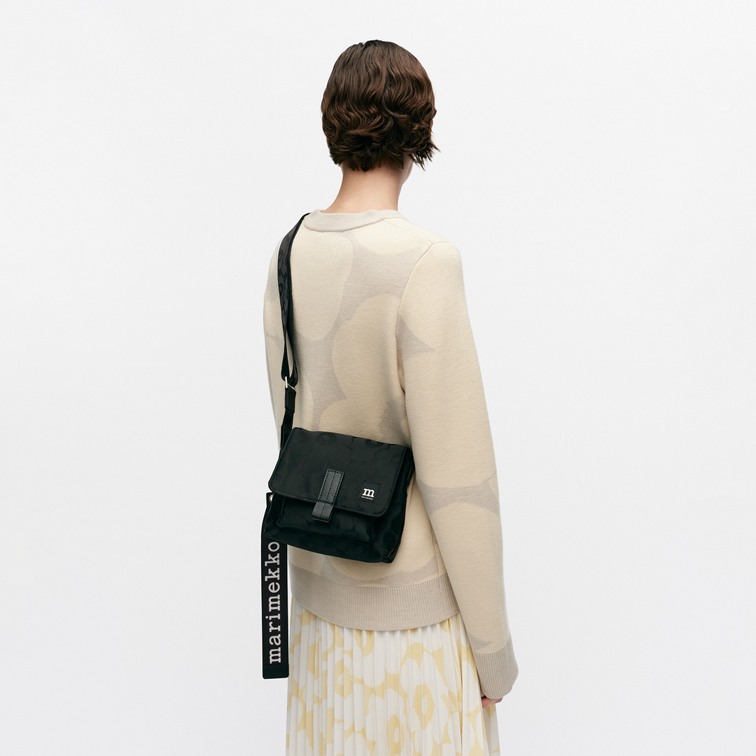 Marimekko Unikko Mini Messenger Shoulder Bag, black – Touch