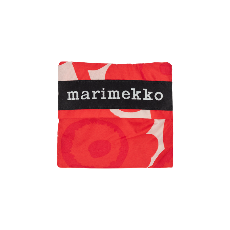 Marimekko product with red and white design on a white background