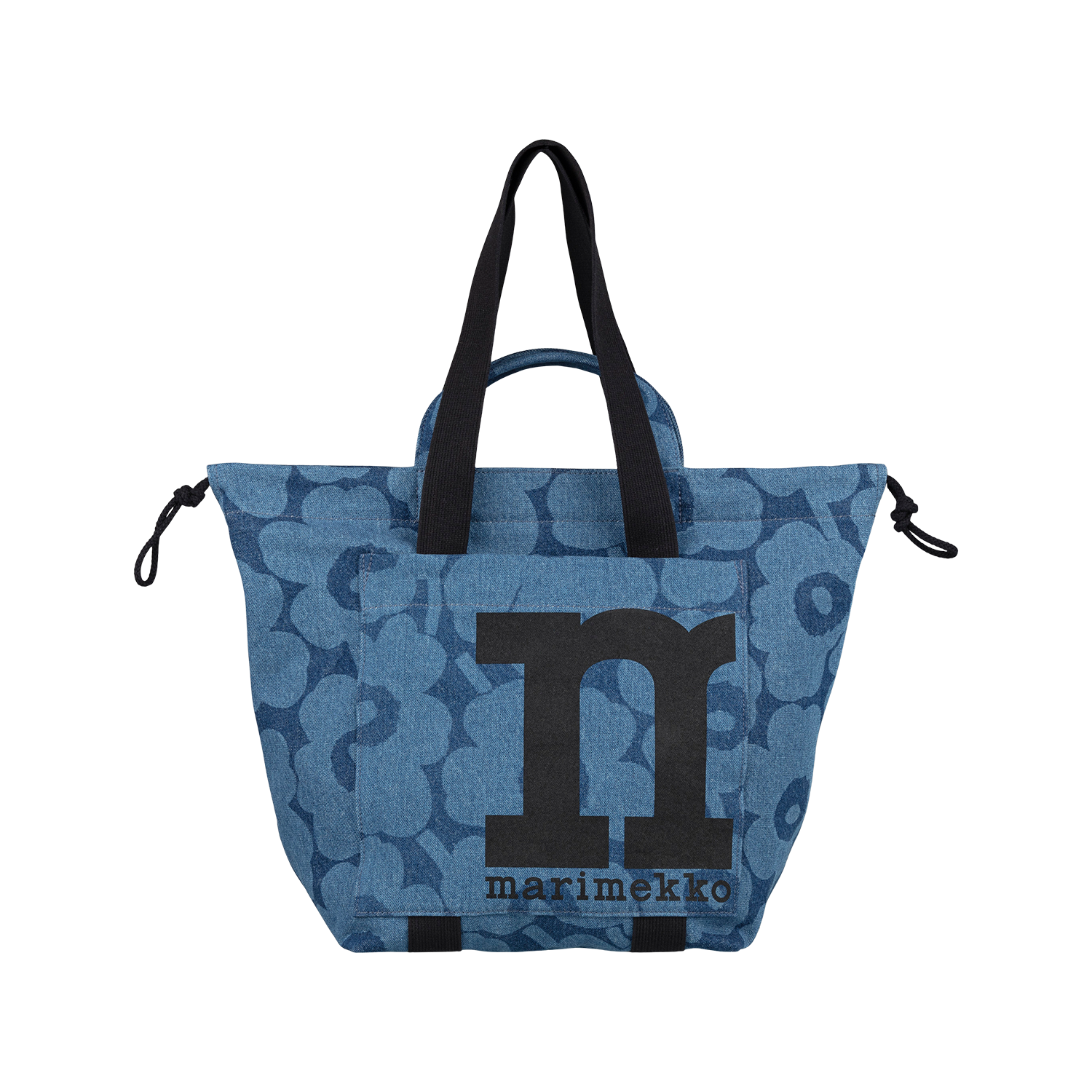 Marimekko Unikko Mono City Tote Shoulder Bag Indigo Touch Of Finland marimekko-unikko-mono-city-tote-shoulder-bag-indigo-touch-of-finland