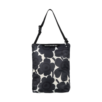 Marimekko Unikko Neat Medium Shoulder Bag, dk.grey/off-white