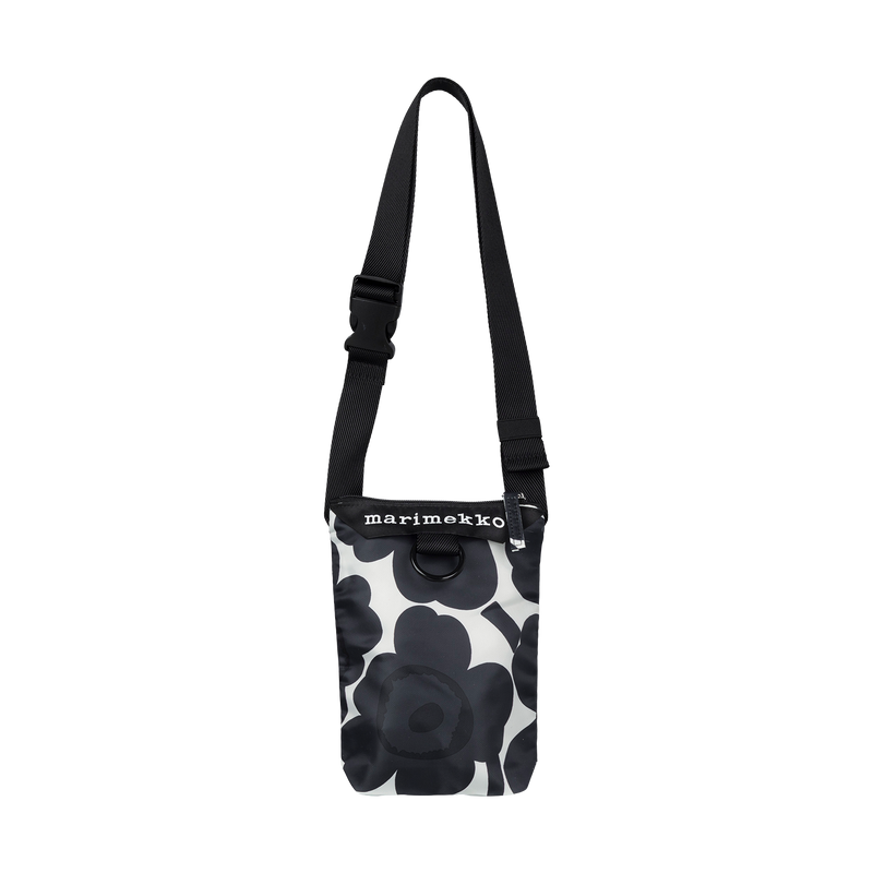 Marimekko Unikko Neat Phone Pocket Shoulder Bag, dk.grey/off-white