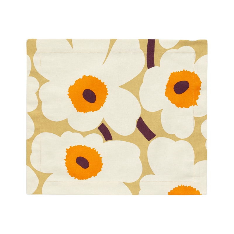 Marimekko Unikko Placemat caramel cream orange