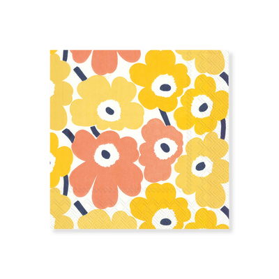 Marimekko Unikko Shades of Yellow Cocktail Napkins (20 pack)